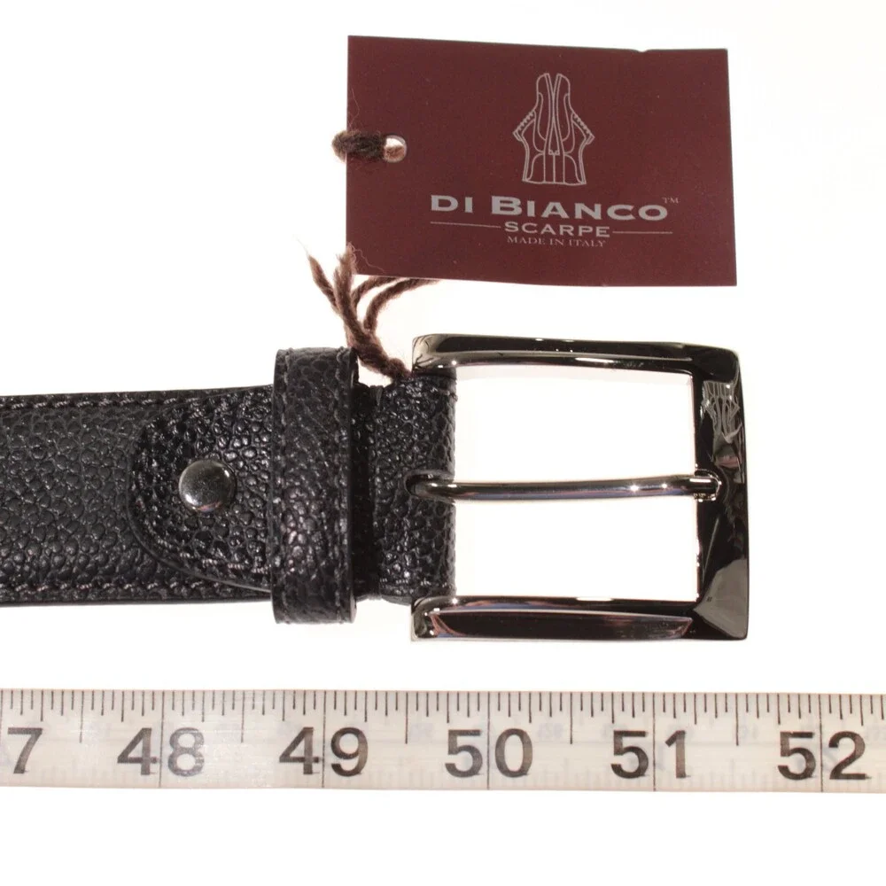 Di Bianco NWT Cut to Size Dress Belt In Solid Gray Pebbled Leather One Size